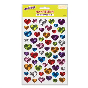 {{photo.Alt || photo.Description || 'Наклейки виниловые &quot;Сердца&quot;, многоразовые, голографические, 14х21 см, ЮНЛАНДИЯ, 661833'}}