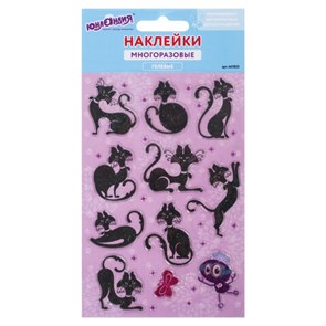 {{photo.Alt || photo.Description || 'Наклейки гелевые &quot;Кошки&quot;, многоразовые, с блестками, 10х15 см, ЮНЛАНДИЯ, 661823'}}