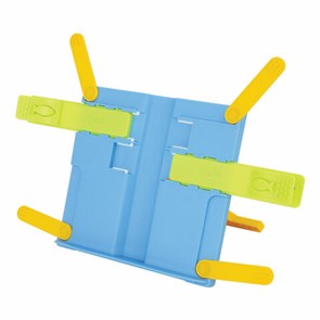 {{photo.Alt || photo.Description || 'Подставка для книг ЮНЛАНДИЯ, с боковыми зажимами, регулируемый наклон, пластик, голубая, 237899'}}