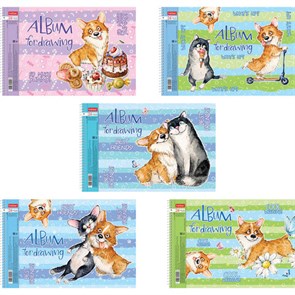 {{photo.Alt || photo.Description || 'Альбом для рисования А4 24 л., спираль, обложка картон, HATBER, 205х290 мм, &quot;Из жизни корги&quot; (5 видов), 067335, 24А4Всп'}}