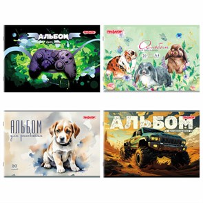 {{photo.Alt || photo.Description || 'Альбом для рисования А4, 20 листов, скоба, обложка офсет, ПИФАГОР, 203х288 мм, &quot;МИКС-2&quot;, 107103'}}