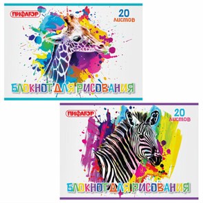 {{photo.Alt || photo.Description || 'Блокнот для рисования, А4, 20 листов, скоба, обложка офсет, ПИФАГОР, 200х285 мм, &quot;Саванна&quot; (2 вида), 115245'}}