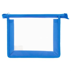 {{photo.Alt || photo.Description || 'Папка для тетрадей А5 ПИФАГОР, пластик, молния сверху, прозрачная, синяя, 228221'}}