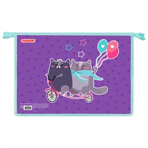 {{photo.Alt || photo.Description || 'Папка для тетрадей ПИФАГОР А4, 1 отделение, картон/пластик, на молнии, &quot;Bike cats&quot;, 272125'}}