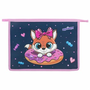 {{photo.Alt || photo.Description || 'Папка для тетрадей ЮНЛАНДИЯ А4, 1 отделение, пластик, на молнии, &quot;Donut worry&quot;, 272136'}}