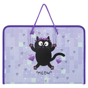 {{photo.Alt || photo.Description || 'Папка для труда на молнии с ручками ПИФАГОР А4, 1 отделение, пластик, органайзер, &quot;Falling cat&quot;, 272226'}}