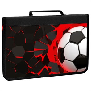 {{photo.Alt || photo.Description || 'Папка на молнии BRAUBERG А4 с ручкой, с органайзером, 1 отделение, &quot;Black football&quot;, 270992'}}