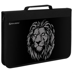 {{photo.Alt || photo.Description || 'Папка на молнии BRAUBERG А4 с ручкой, с органайзером, 1 отделение, &quot;Savage lion&quot;, 272218'}}