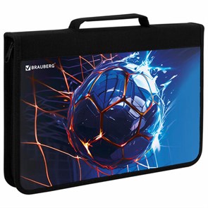 {{photo.Alt || photo.Description || 'Папка на молнии BRAUBERG А4 с ручкой, с органайзером, 1 отделение, &quot;Score goal&quot;, 273385'}}