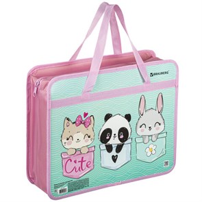 {{photo.Alt || photo.Description || 'Папка на молнии с ручками BRAUBERG А4, 1 отделение, пластик, 80 мм, &quot;BEST PALS&quot;, 271467'}}