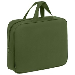 {{photo.Alt || photo.Description || 'Папка на молнии с ручками STAFF EVERYDAY А4, 1 отделение, полиэстер, 80мм, хаки, 272186'}}