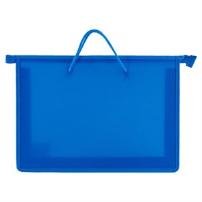 {{photo.Alt || photo.Description || 'Папка на молнии с ручками ПИФАГОР, А4, 1 отделение, пластик, 55 мм, синяя, 228235'}}