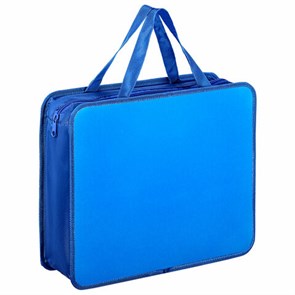 {{photo.Alt || photo.Description || 'Папка на молнии с ручками ПИФАГОР, А4, 1 отделение, пластик, 75 мм, синяя, 228233'}}