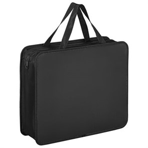 {{photo.Alt || photo.Description || 'Папка на молнии с ручками ПИФАГОР, А4, 1 отделение, пластик, 75 мм, черная, 272110'}}