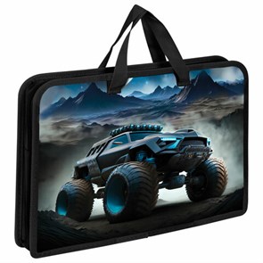 {{photo.Alt || photo.Description || 'Папка на молнии с ручками ЮНЛАНДИЯ А4, 1 отделение, пластик, ширина 45 мм, &quot;Space driver&quot;, 273360'}}