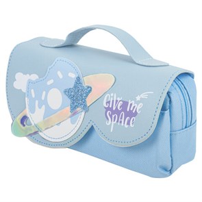 {{photo.Alt || photo.Description || 'Пенал мягкий ЮНЛАНДИЯ с ручкой, 2 отделения, полиэстер, &quot;My Space&quot;, голубой, 21х9х6 см, 271578'}}