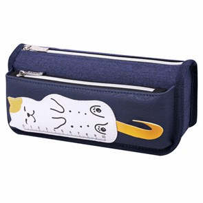 {{photo.Alt || photo.Description || 'Пенал мягкий ЮНЛАНДИЯ, 2 отделения, полиэстер, &quot;Cats rule&quot;, синий, 21х9х6 см, 271576'}}