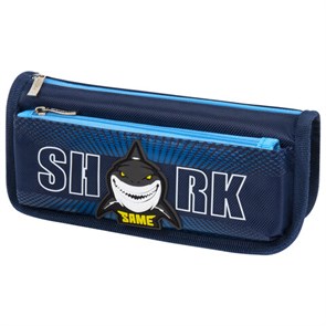 {{photo.Alt || photo.Description || 'Пенал мягкий ЮНЛАНДИЯ, 2 отделения, полиэстер, &quot;Shark&quot;, синий, 21х6х9 см, 270272'}}