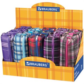 {{photo.Alt || photo.Description || 'Пенал-косметичка BRAUBERG полиэстер, ассорти 5 цветов, &quot;Шотландия&quot;, 20х6х4 см, дисплей, 223897'}}