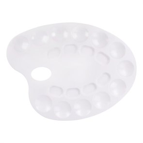 {{photo.Alt || photo.Description || 'Палитра для рисования ПИФАГОР белая, пластиковая, овальная, 20 ячеек, 227808'}}