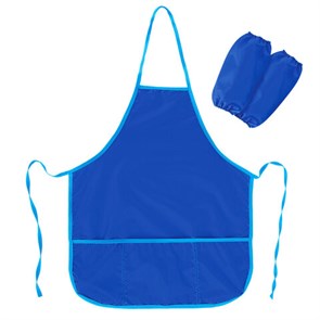 {{photo.Alt || photo.Description || 'Накидка фартук с нарукавниками для труда ПИФАГОР, 3 кармана, стандартный размер, 44x55 см, синий, 228361'}}