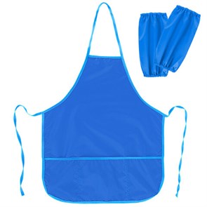 {{photo.Alt || photo.Description || 'Накидка фартук с нарукавниками для труда ПИФАГОР, 3 кармана, увеличенный размер, 45x60 см, синий, 228363'}}