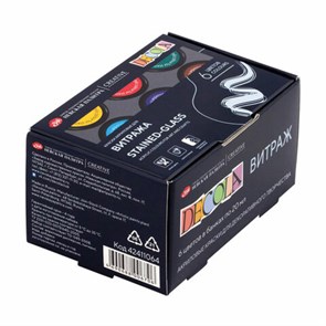 {{photo.Alt || photo.Description || 'Краски акриловые для витража &quot;Декола&quot;, 6 цветов по 20 мл, в банках, 42411064'}}