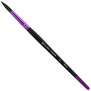 {{photo.Alt || photo.Description || 'Кисть белка, круглая № 6, BRAUBERG PREMIUM, 200975'}}