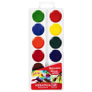 {{photo.Alt || photo.Description || 'Краски акварельные BRAUBERG &quot;МАГИЯ ЦВЕТА NEW&quot;, медовые, 12 цветов, круглые кюветы, 192286'}}