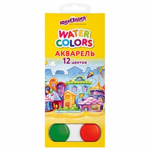 {{photo.Alt || photo.Description || 'Краски акварельные ЮНЛАНДИЯ &quot;ДОМИКИ&quot;, 12 цветов, медовые, круглые кюветы, 192550'}}