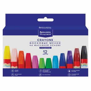 {{photo.Alt || photo.Description || 'Восковые мелки утолщенные BRAUBERG &quot;АКАДЕМИЯ&quot;, НАБОР 12 цветов, на масляной основе, яркие цвета, 227295'}}