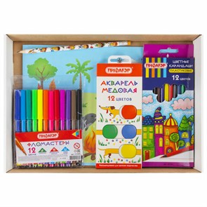 {{photo.Alt || photo.Description || 'Набор для рисования и творчества &quot;5 предметов плюс Альбом в Подарок!&quot;, ПИФАГОР, 881007'}}