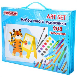 {{photo.Alt || photo.Description || 'Набор ЮНОГО ХУДОЖНИКА &quot;Тигренок&quot; для рисования и творчества с мольбертом ПИФАГОР, 208 предметов, 664632'}}