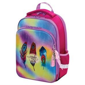 {{photo.Alt || photo.Description || 'Ранец BRAUBERG QUADRO, 3 отделения, с брелоком, &quot;Plumage&quot;, 37х28х18 см, 229953'}}