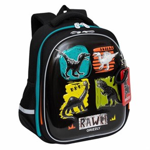 {{photo.Alt || photo.Description || 'Ранец GRIZZLY анатомическая спинка, картхолдер, для мальчиков, DINO, 36х28х20 см, RAz-387-6/1'}}