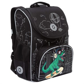 {{photo.Alt || photo.Description || 'Ранец GRIZZLY анатомическая спинка, с мешком для обуви, для мальчиков, DINO RACE, 33х25х13 см, RAm-485-1/1'}}