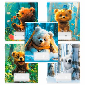 {{photo.Alt || photo.Description || 'Тетрадь 12 л. ЮНЛАНДИЯ, клетка, обложка картон, МИШКИ, 107275'}}