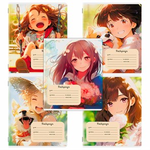 {{photo.Alt || photo.Description || 'Тетрадь 18 л. ЮНЛАНДИЯ, клетка, обложка картон, GIRLS, 107299'}}