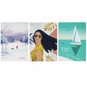 {{photo.Alt || photo.Description || 'Тетради 40 л. в точку обложка SoftTouch, НАБОР 3 шт., бежевая бумага 70 г/м2, сшивка, А5 (147х210 мм), MEMORIES,BRAUBERG, 403803'}}