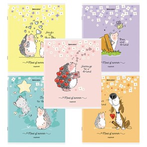 {{photo.Alt || photo.Description || 'Тетрадь А5 48 л. BRAUBERG скоба, клетка, обложка картон, &quot;Приключения Ёжика&quot; (микс в спайке), 404366'}}