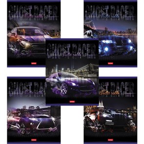 {{photo.Alt || photo.Description || 'Тетрадь А5 48 л. HATBER скоба, клетка, выборочный лак, &quot;Призрачный гонщик&quot; (5 видов в спайке), 48Т5вмВ1'}}