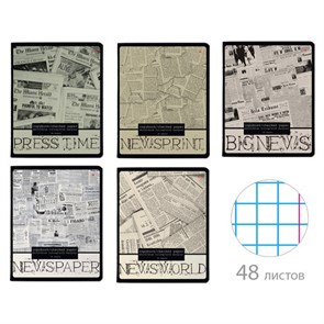 {{photo.Alt || photo.Description || 'Тетрадь А5 48 л. АЛЬТ скоба, клетка, глянцевый лак, &quot;Газета&quot; (5 видов), 7-48-1146'}}