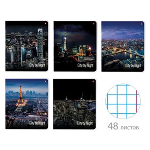 {{photo.Alt || photo.Description || 'Тетрадь А5 48 л. АЛЬТ скоба, клетка, глянцевый лак, &quot;Ночные города&quot; (5 видов), 7-48-727'}}