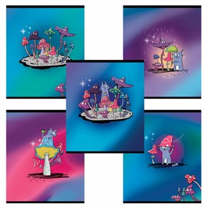 {{photo.Alt || photo.Description || 'Тетрадь А5 48 л. ПЗБМ, скоба, клетка, Soft Touch, брайль 3D, &quot;Поганки&quot; (микс в спайке), 23836'}}