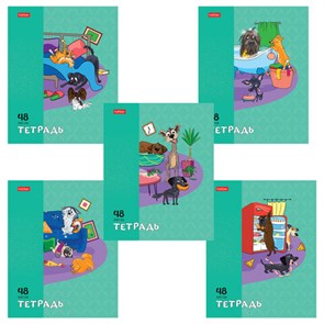 {{photo.Alt || photo.Description || 'Тетрадь А5 48 л., HATBER скоба, клетка, обложка картон, &quot;Dog mafia&quot; (микс в спайке), 083566, 48Т5В1'}}