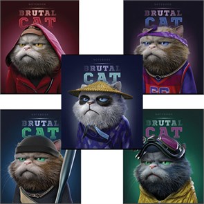 {{photo.Alt || photo.Description || 'Тетрадь А5 48 л., ПЗБМ, скоба, клетка, конгрев, TWIN-лак, &quot;Брутальные коты&quot; (5 видов), 27391'}}