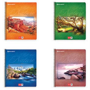 {{photo.Alt || photo.Description || 'Тетрадь А5, 48 л., BRAUBERG, гребень, клетка, обложка картон, ПРИРОДА, 401874'}}