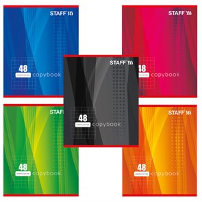 {{photo.Alt || photo.Description || 'Тетрадь А5, 48 л., STAFF, скоба, клетка, офсет №2 ЭКОНОМ, обложка картон, &quot;ОДИН ЦВЕТ&quot; (линии), 402781'}}