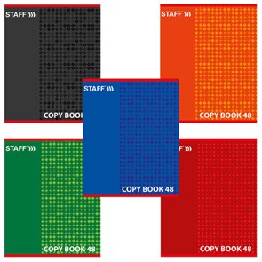 {{photo.Alt || photo.Description || 'Тетрадь А5, 48 л., STAFF, скоба, клетка, офсет №2 ЭКОНОМ, обложка картон, &quot;ОДИН ЦВЕТ&quot; (точки), 402782'}}