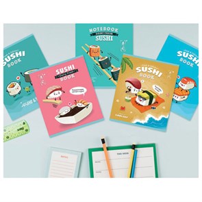 {{photo.Alt || photo.Description || 'Тетрадь А5, 48 л., ПЗБМ, скоба, клетка, конгрев, выборочный TWIN лак, &quot;Веселые Сушки&quot; (5 видов), 028978'}}